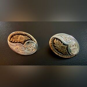 Silver and Gold Western Earrings